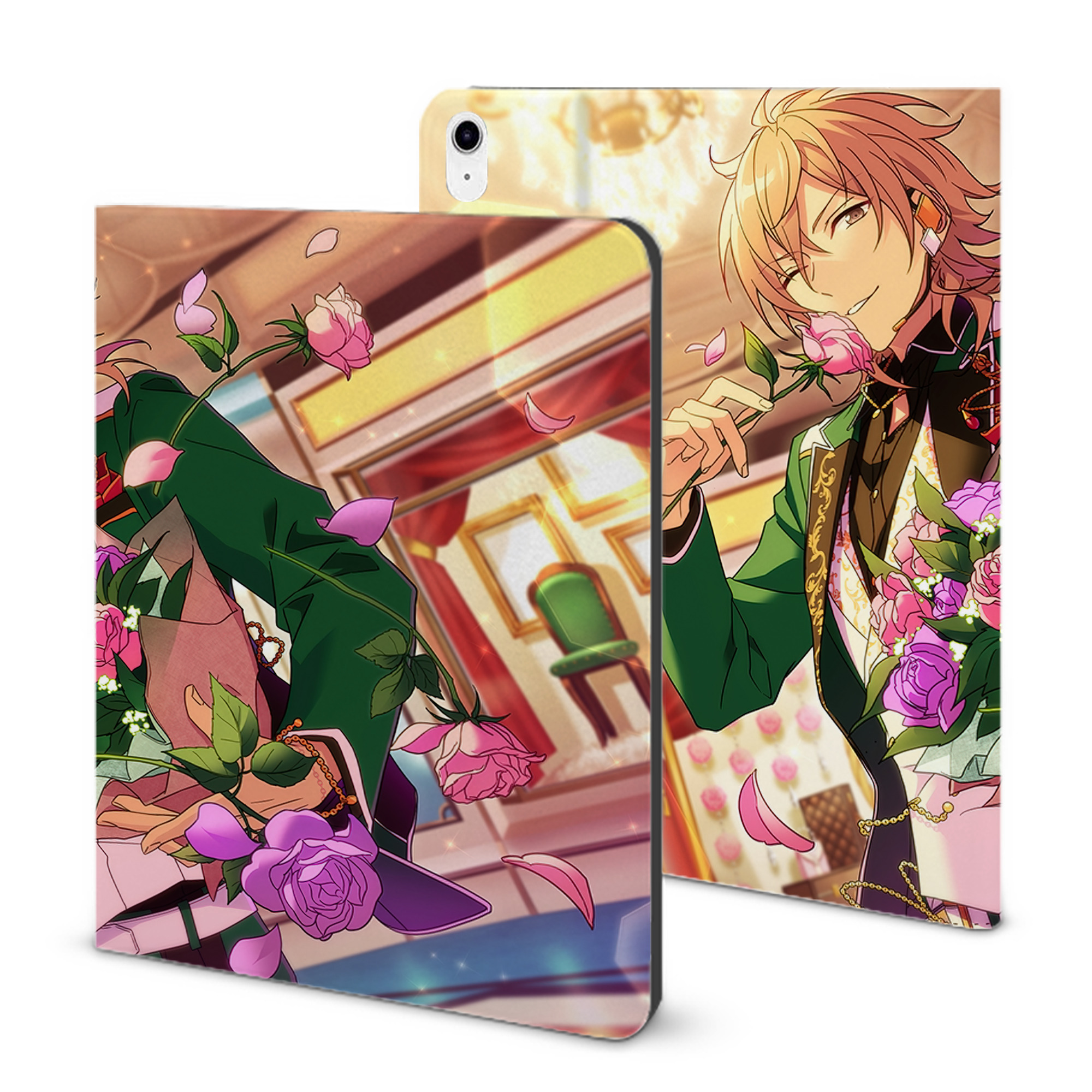 （画像用） あんさんぶるスターズ! Ensemble Stars IPad ケース ブック型 PUレザー TPU 耐衝撃 軽量 薄型 ペン収納なし 全面保護 IPad 各モデル対応